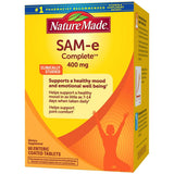 Nature Made SAM-e Complete: étiquette lisible et emballage clair.