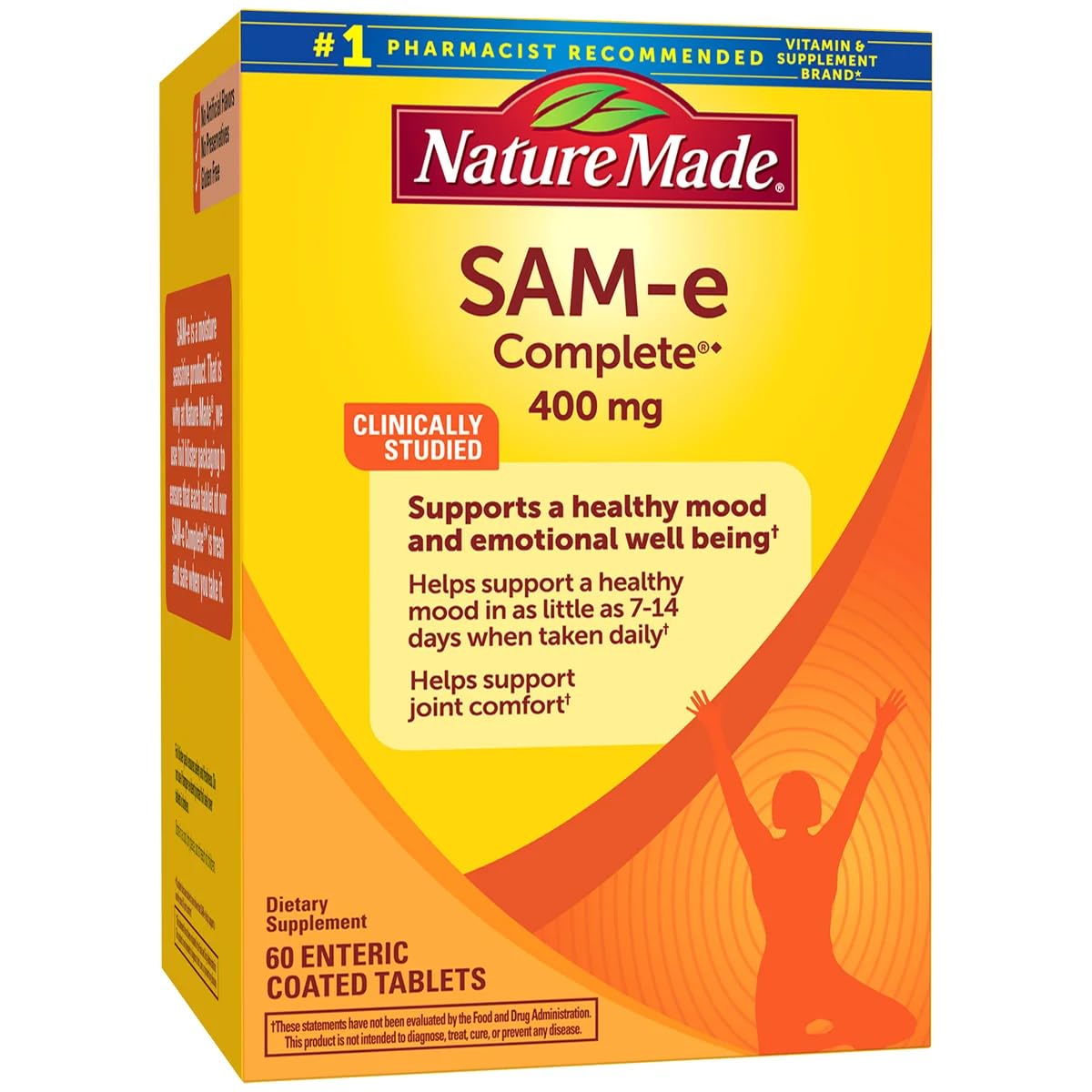 Nature Made SAM-e Complete: tablettes enterique offrant potentiellement une absorption ciblée.