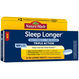 Nature Made Sleep Longer: comprimé-tablette pour favoriser l'endormissement et la détente nocturne.