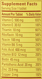 Étiquettes du produit Nature Made Stress B Complex indiquant le contrôle du stress et les vitamines B.
