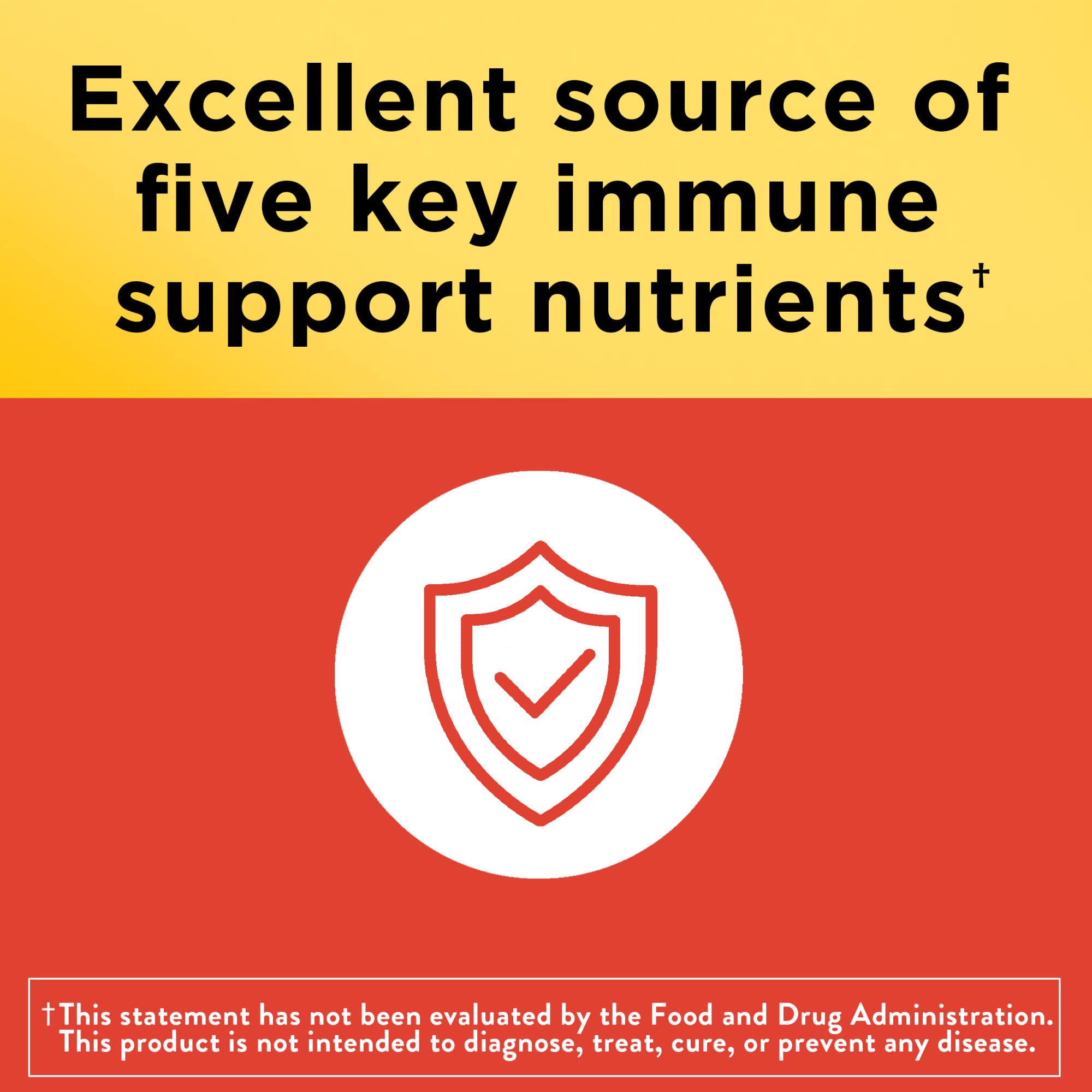 Nature Made Super C ingrédients : vitamine C, vitamine D3 et zinc
