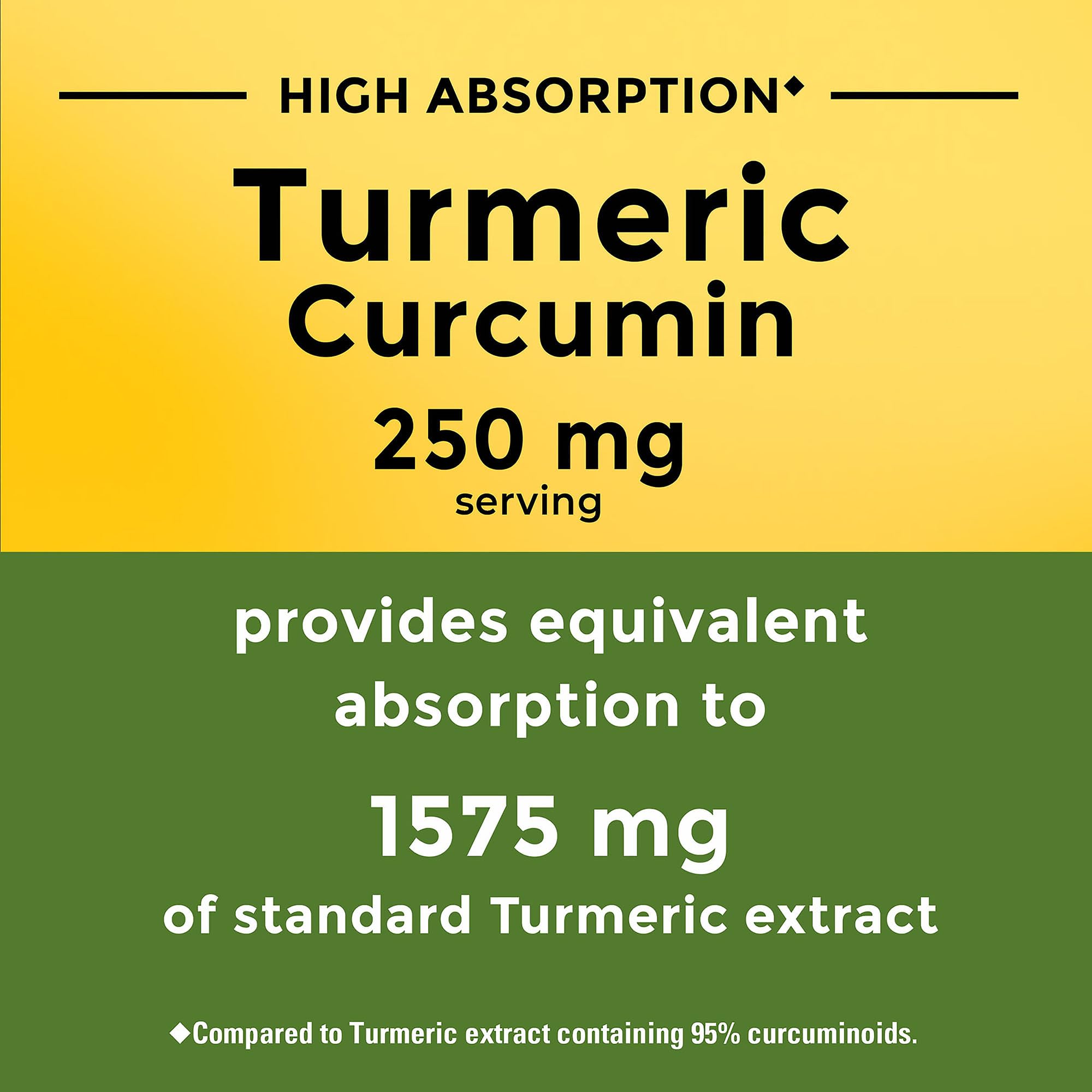 Capsule Nature Made Turmeric Curcumin haute absorption, douceur gastrique pour le quotidien.