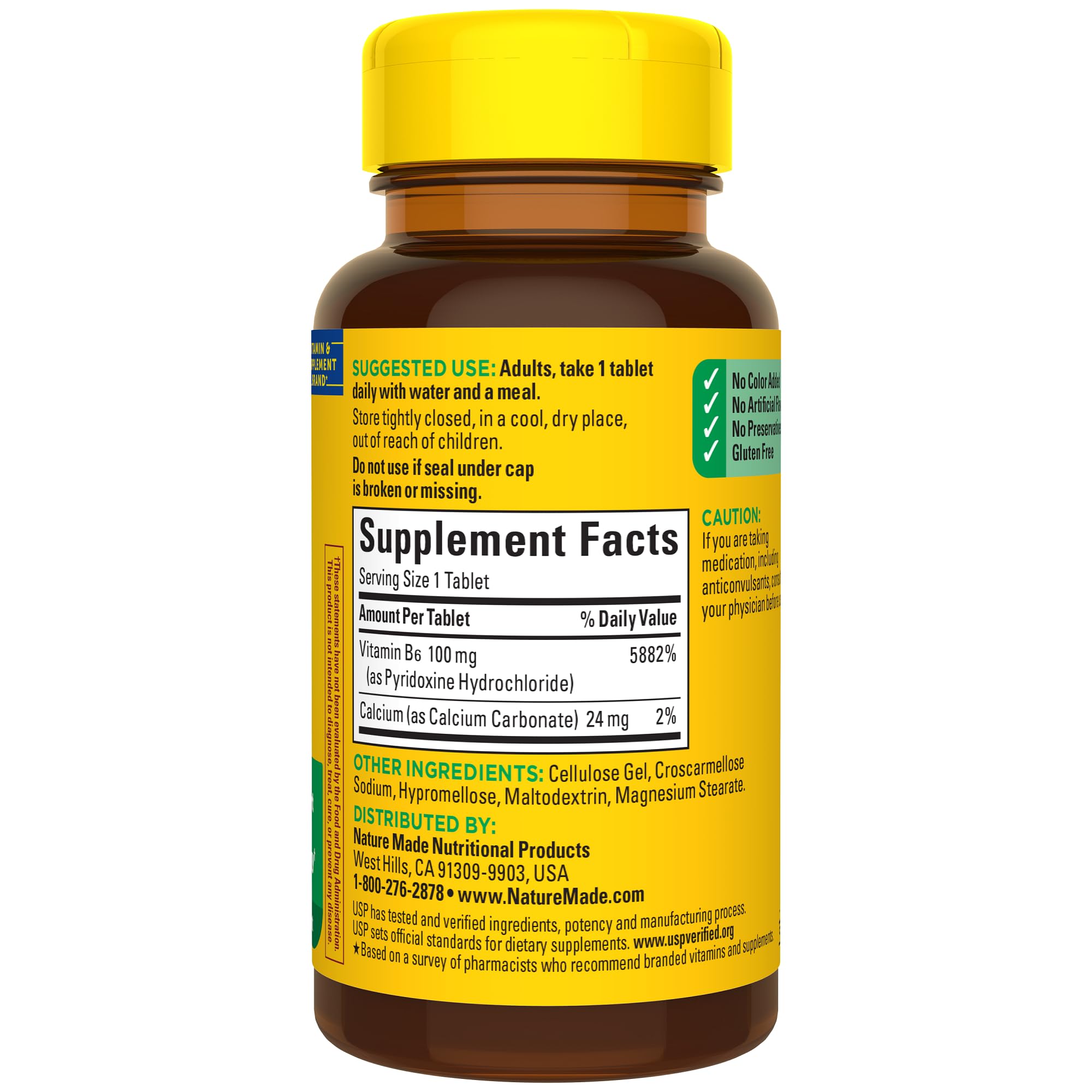 Nature Made Vitamine B6: approvisionnement sur 100 jours.
