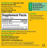 Nature Made Vitamine B-6 100 mg, étiquette lisible, dosage clair pour votre routine.