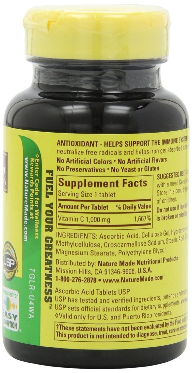 Nature Made Vitamine C 1000 mg – emballage pack3, apport antioxydant pratique au quotidien