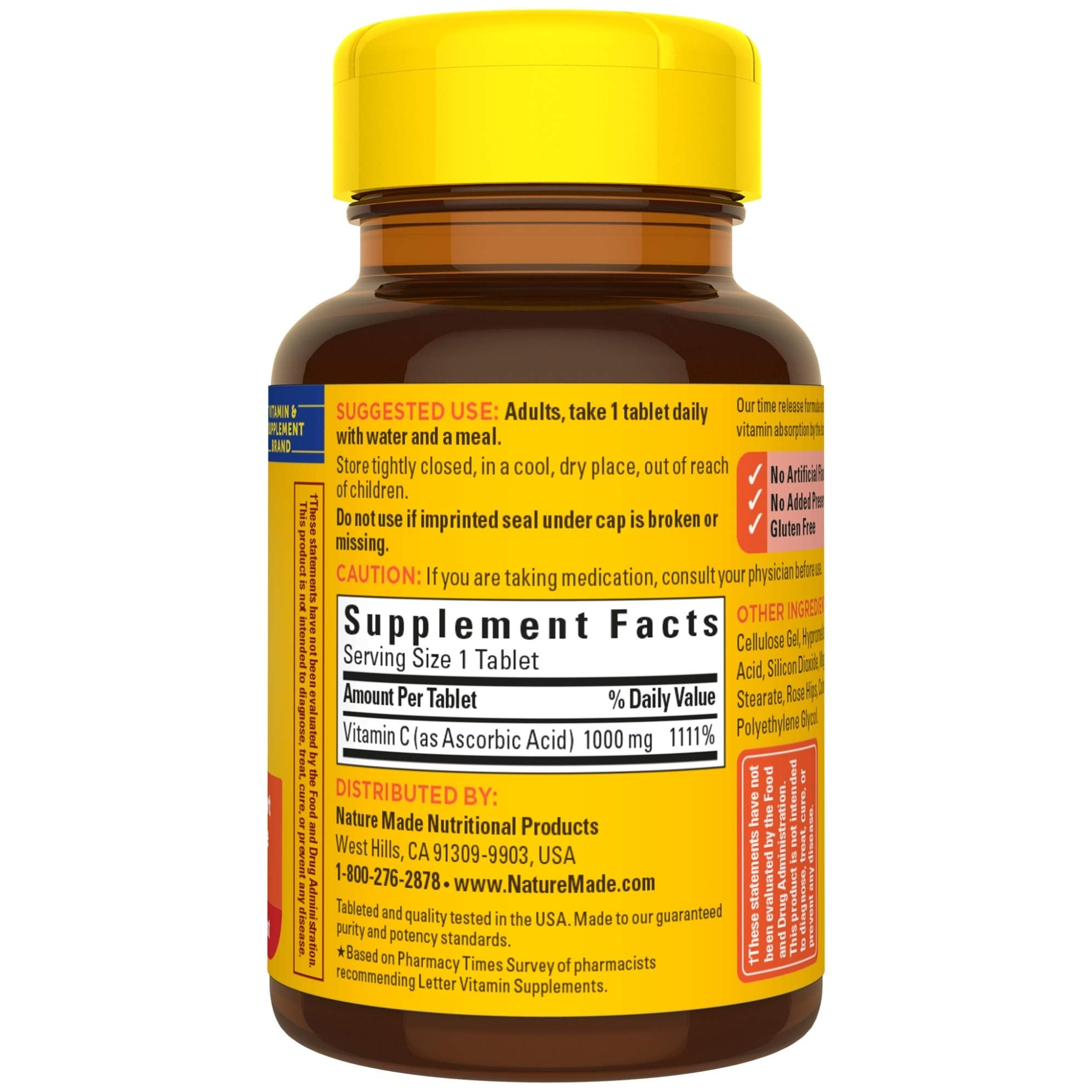 Nature Made Vitamine C 1000 mg – Utilisation simple dans la routine santé quotidienne.