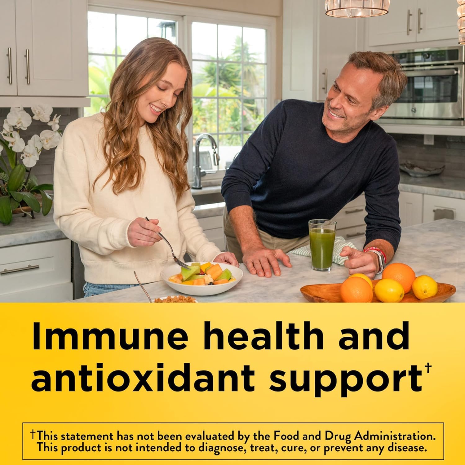 Nature Made Vitamine C 500 mg caplets – étiquette claire pour vérification rapide des apports.