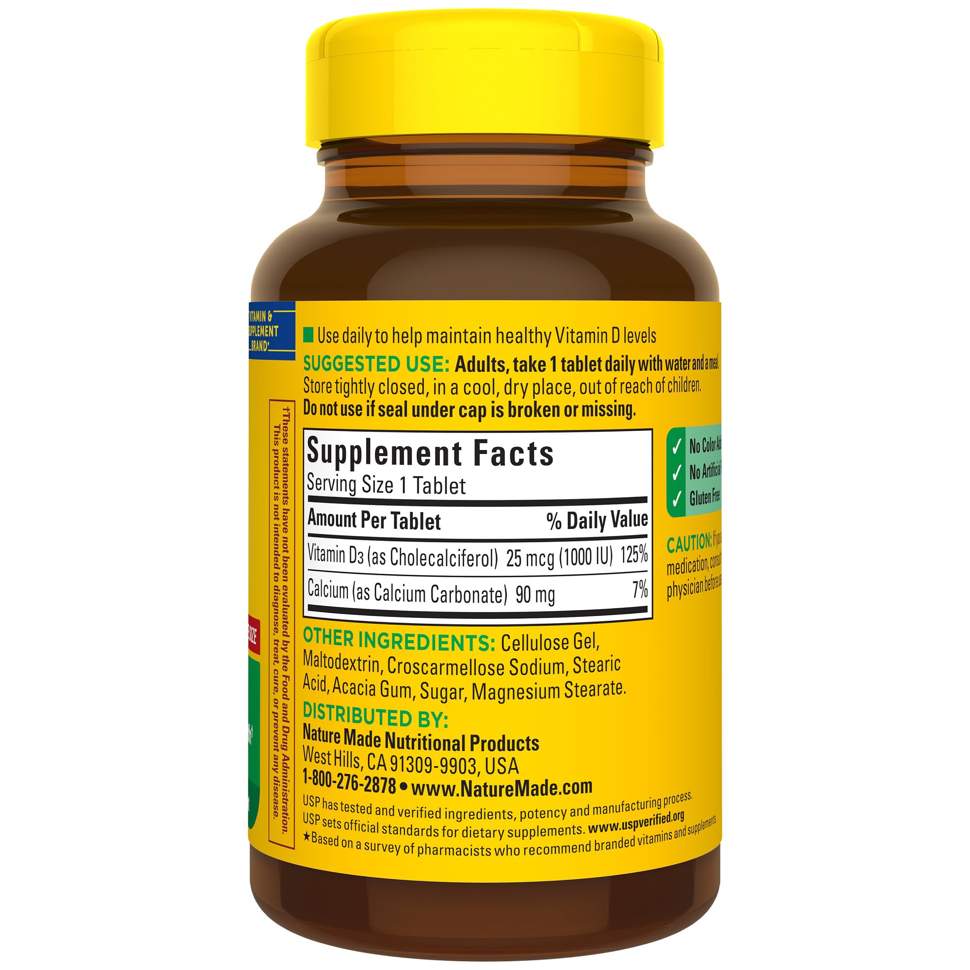 Nature Made Vitamine D3 1000 UI — format économique sur l\'année