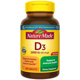 Nature Made Vitamine D3 1000 UI — bouteille: soutien potentiel des os et du système immunitaire