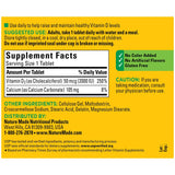 Nature Made Vitamine D3: emballage indiquant 220 comprimés et formulation en D3.