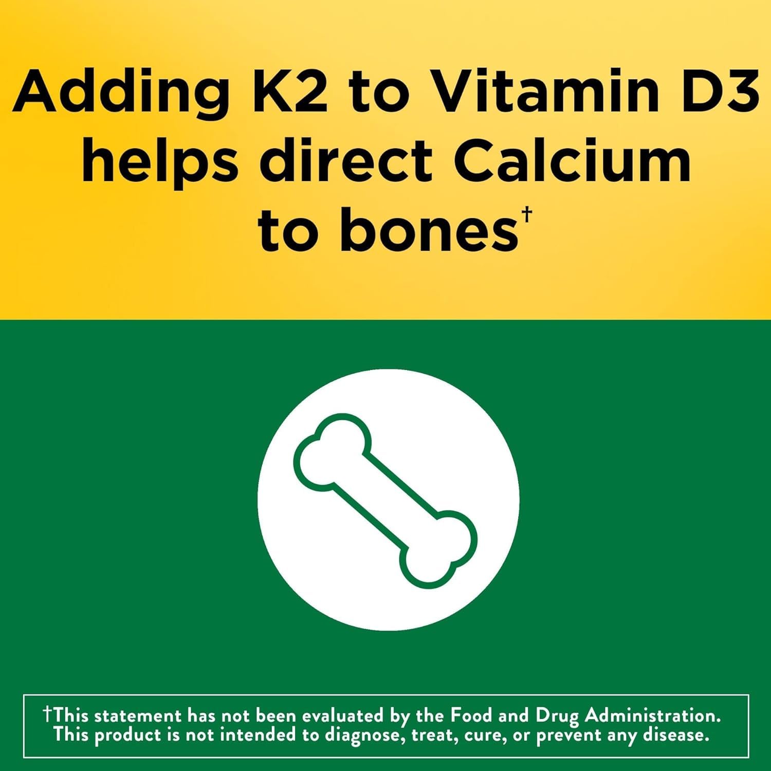 Nature Made Vitamine D3 K2 gélules dans une main, usage quotidien.