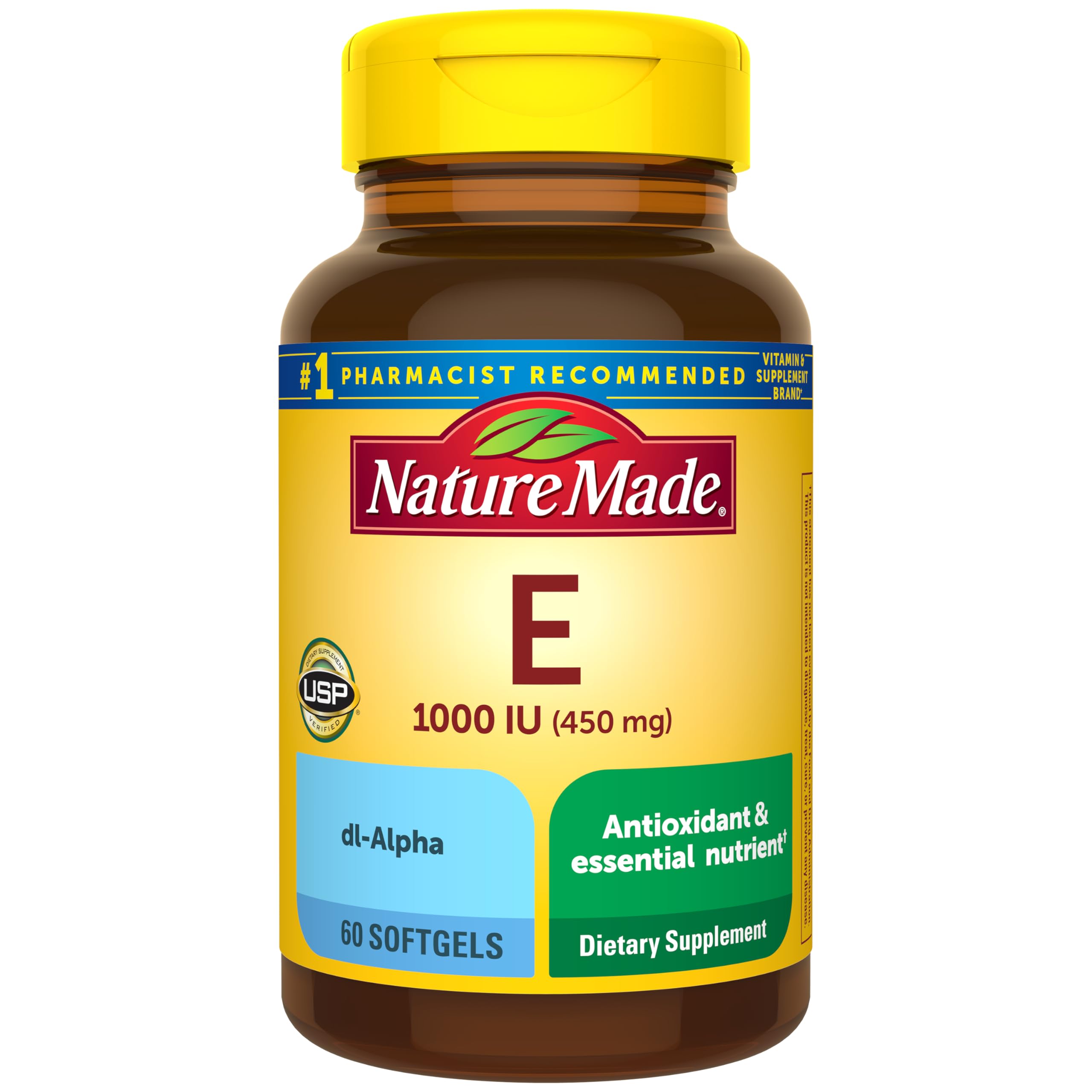 Nature Made Vitamine E 1000 UI dl-Alpha – gélules molles dans une bouteille