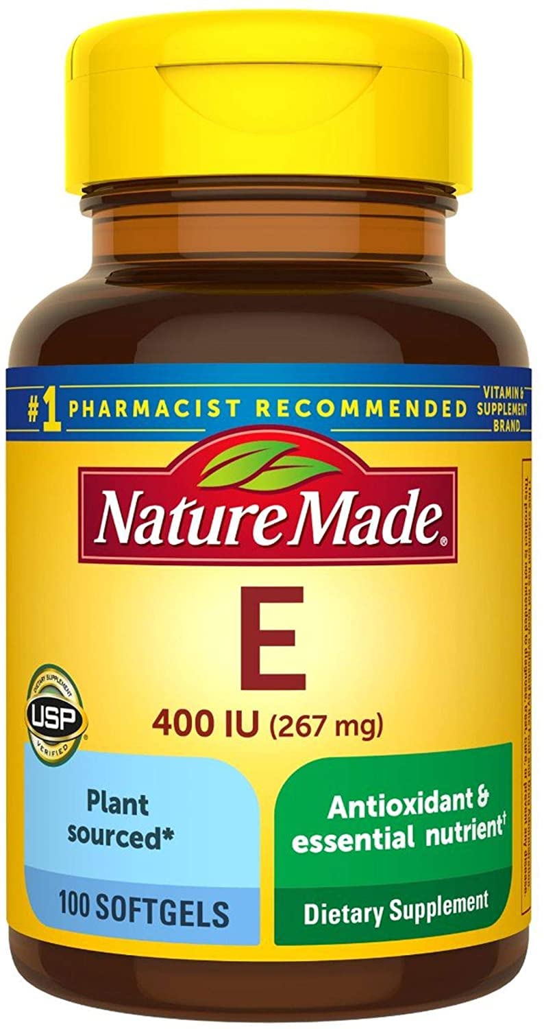 Nature Made Vitamine E 400 UI capsules molles dans la bouteille, soutien antioxydant