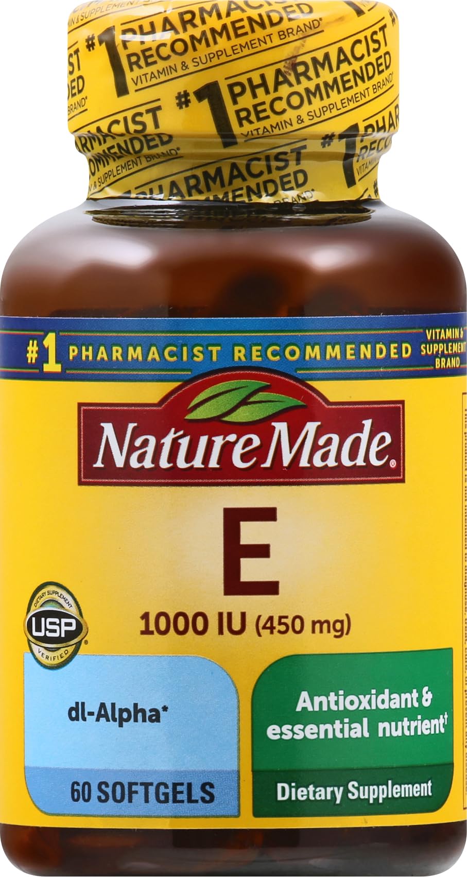 Nature Made Vitamine E 450 mg – capsules softgel, une routine antioxydante potentielle dans le quotidien