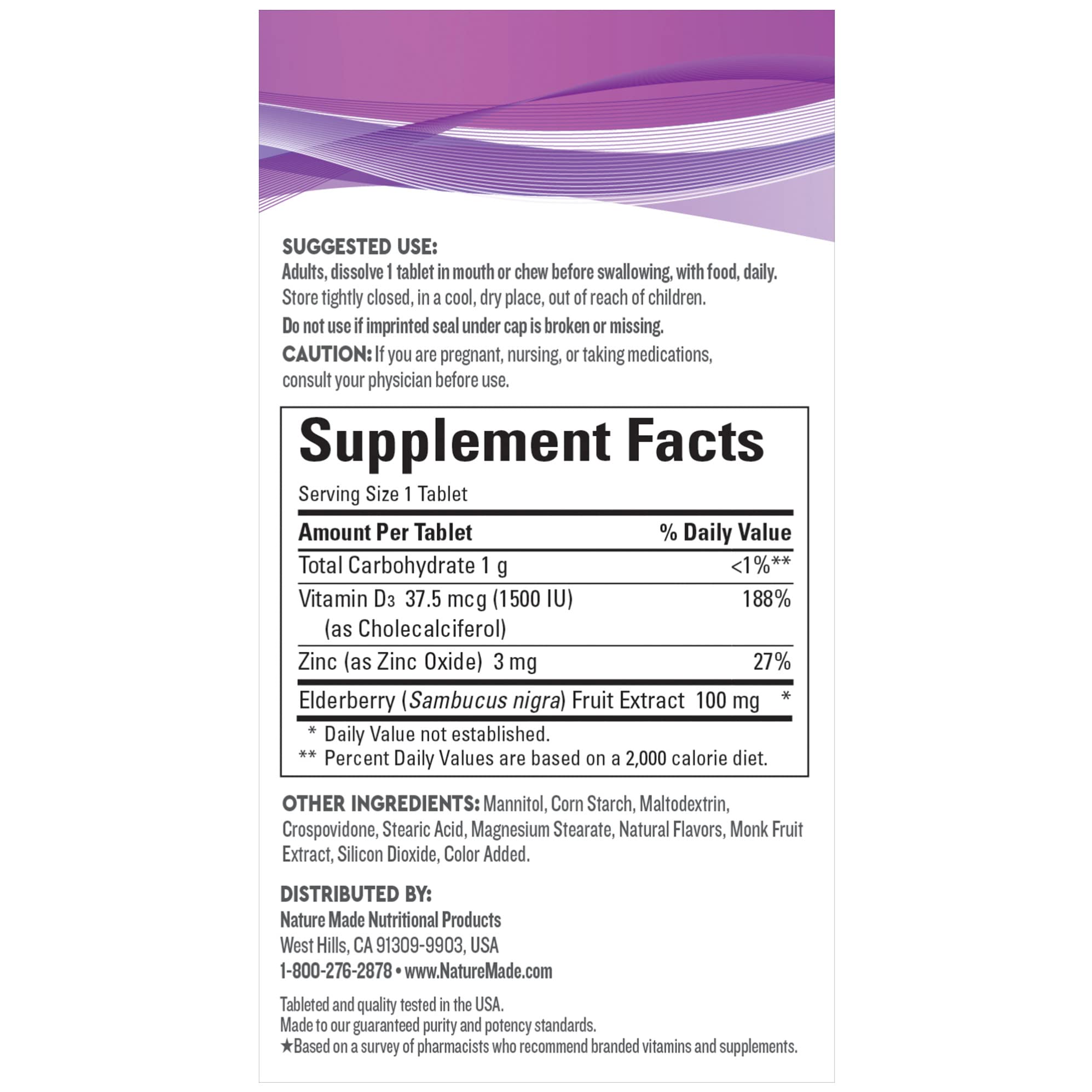 Nature Made Wellblends Boîte et Étiquette – informations claires pour choisir votre complément.