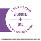 Nature Made Wellblends Vitamine D3 Zinc – comprimé simple pour un apport journalier.