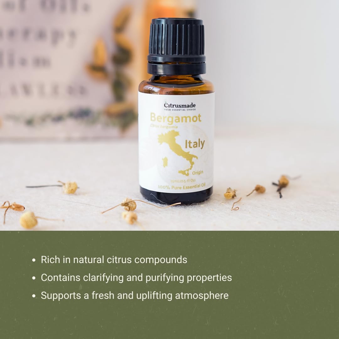 Nature Packaged bergamote huile essentielle: note citrus vivifiante pour aromathérapie domestique.