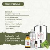 Nature Packaged Géranium – distillation préservant les composants – intégrité aromatique