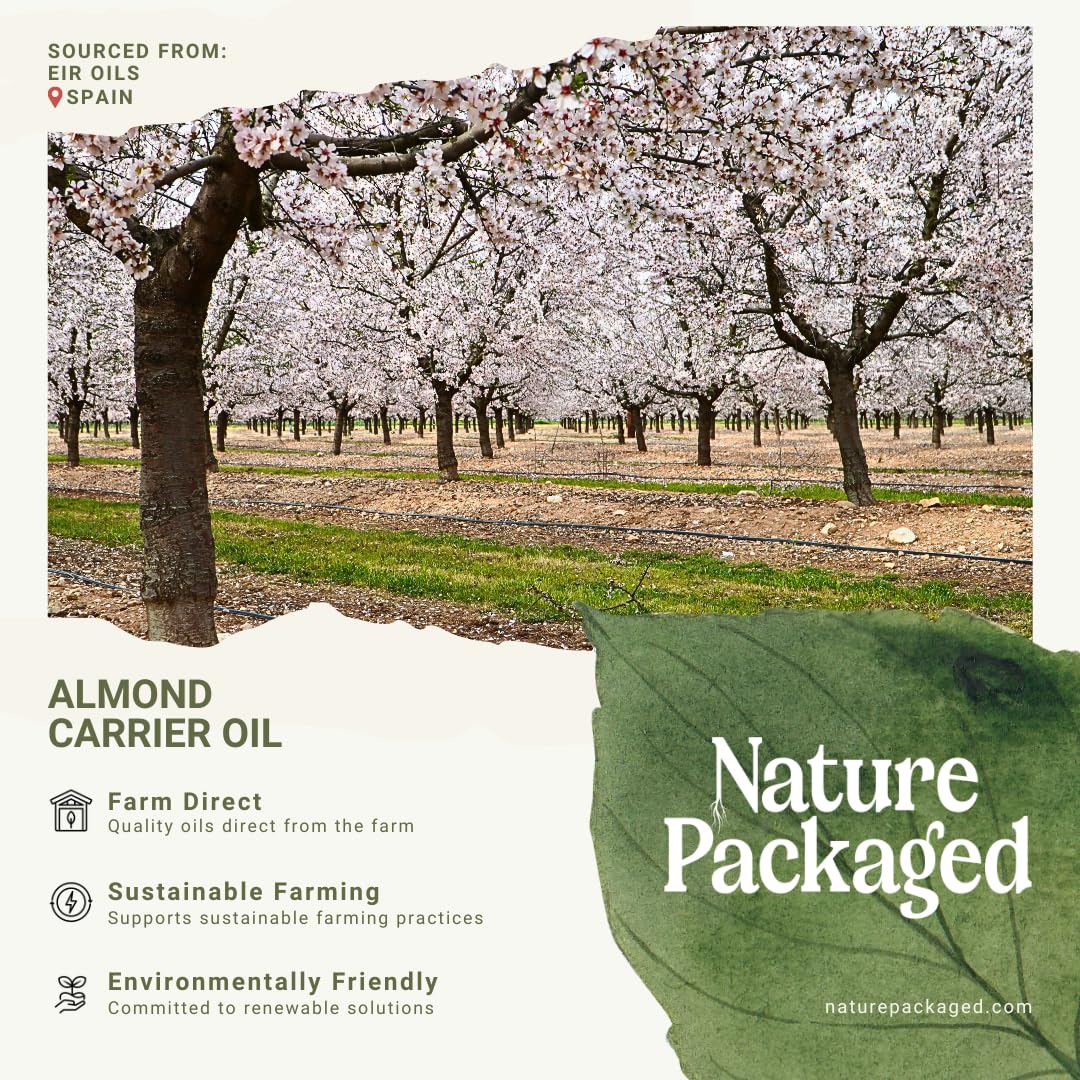 Nature Packaged huile d'amande douce, application cheveux nourrissant sans alourdir.