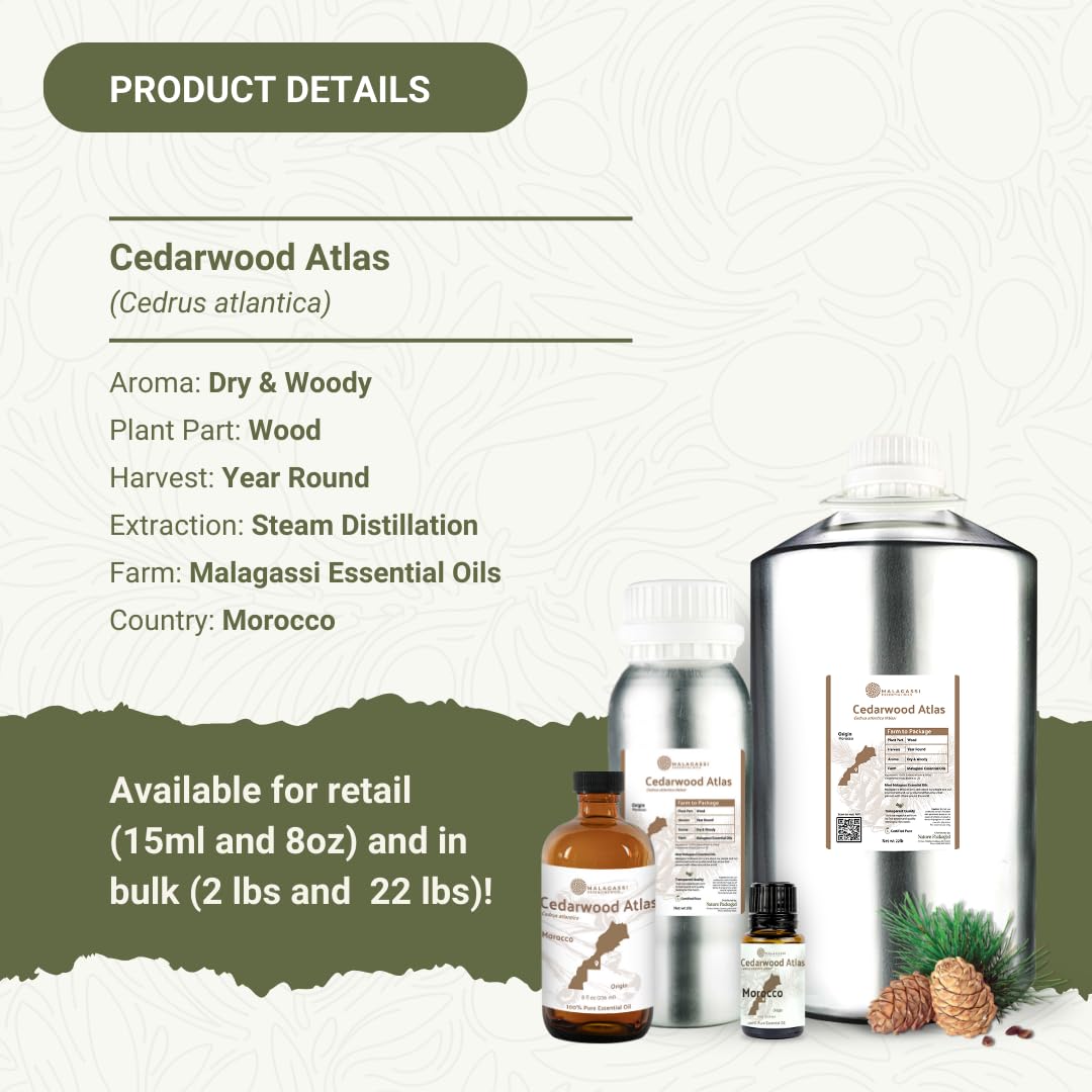 Nature Packaged huile cèdre Atlas – diffuseur compatible pour une atmosphère apaisante.