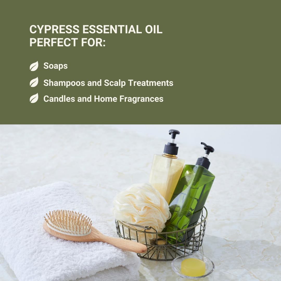 Nature Packaged huile de cyprès 15ml – extrait sûr avec contrôle GC-MS.
