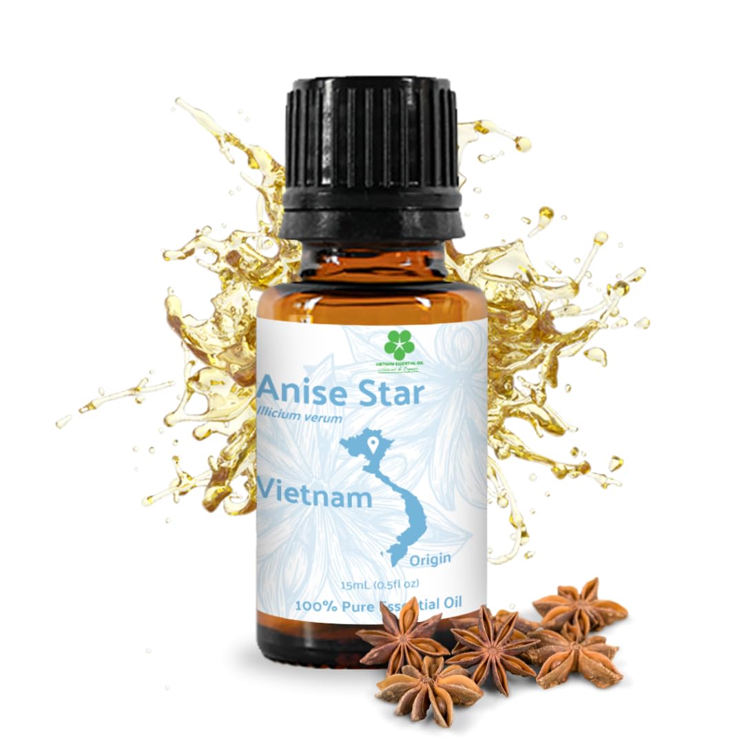 Nature Packaged huile essentielle anis etoile en flacon, parfum apaisant pour aromathérapie.
