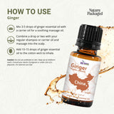 Nature Packaged huile gingembre - aromathérapie quotidienne qui revitalise la peau.