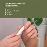 Nature Packaged huile gingembre - flacon compact idéal pour les déplacements bien-être.