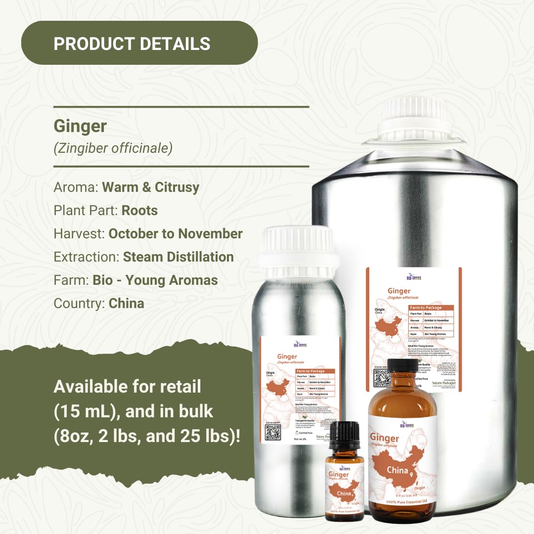 Nature Packaged huile gingembre - soin visage lumineux et équilibré.