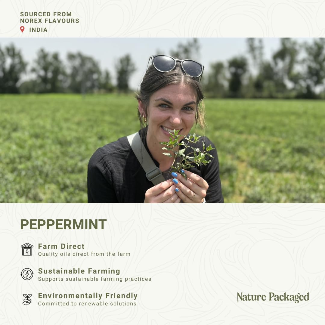  Nature Packaged huile menthe poivrée, massage, sensation de fraîcheur et détente musculaire