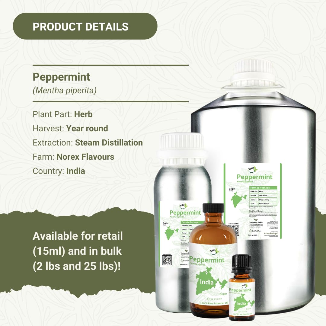 Nature Packaged huile menthe poivrée pour soins visage, purifie et tonifie la peau