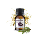 Nature Packaged huile sapin noir – bouteille prête à libérer un parfum boisé.