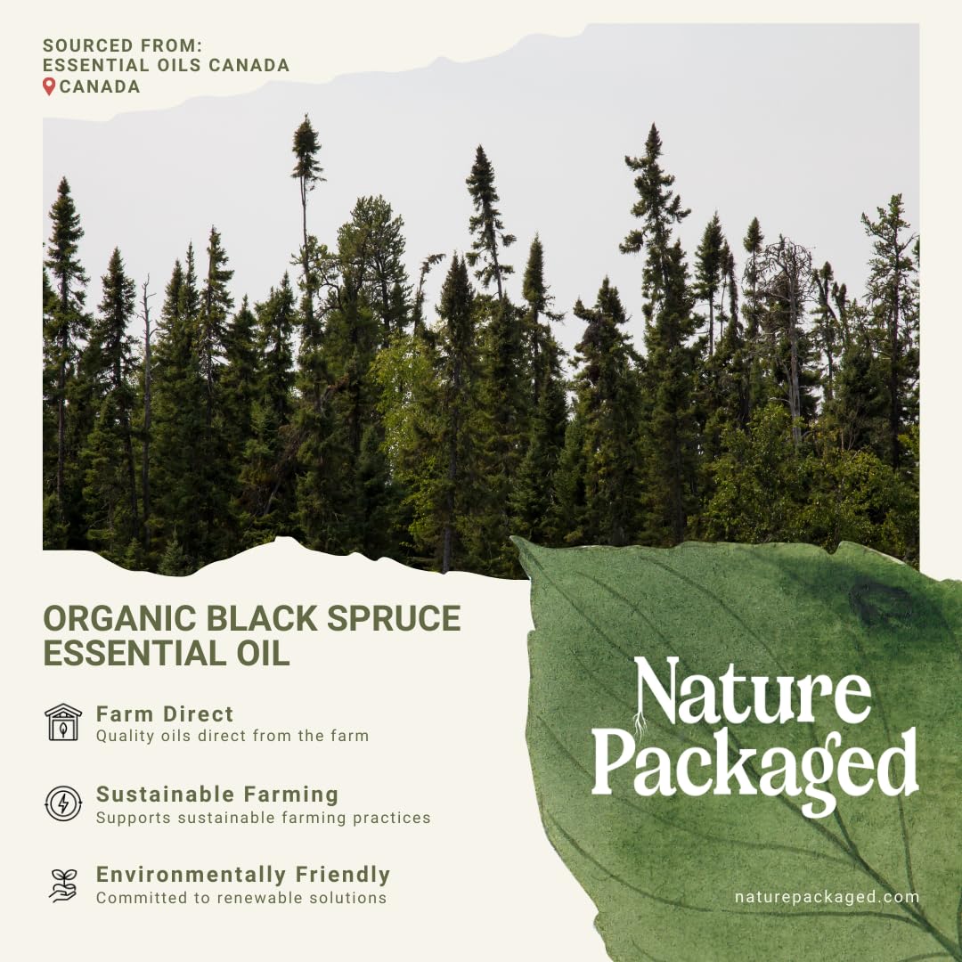 Nature Packaged huile sapin noir – emballage durable reflétant la qualité naturelle.