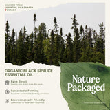 Nature Packaged huile sapin noir – emballage durable reflétant la qualité naturelle.