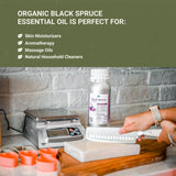 Nature Packaged huile sapin noir – usage ménager naturel pour nettoyage frais.