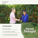Nature Packaged huile tangerine, diffuseur aromathérapie en démonstration pour relaxation.