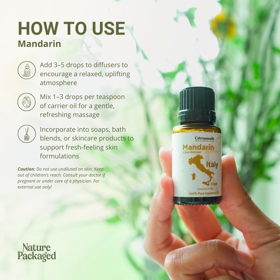 Nature Packaged mandarine – bain-soin-corps idéal pour des moments relaxants et parfumés.