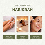 Nature Packaged Marjolaine: huile pour massage, délicatement chauffante et relaxante.