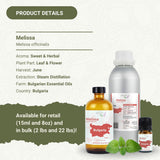 Huile pour le corps à la mélisse Nature Packaged, massage relaxant