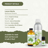 Nature Packaged Myrte-Citronnée massage-temples : huile essentielle à diluer pour relaxation ciblée