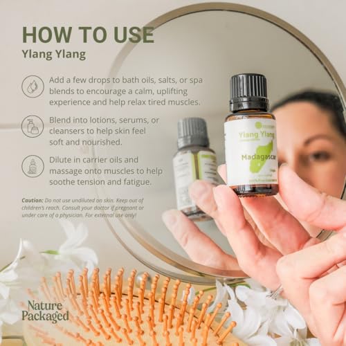 Nature Packaged Ylang Ylang – fleurs Madagascar: parfum authentique et origine naturelle.