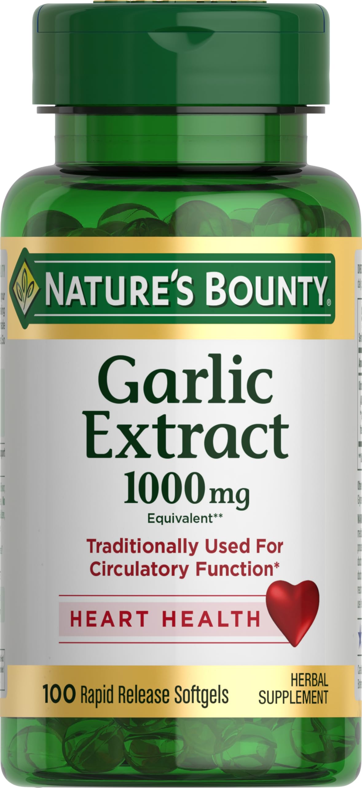 Nature's Bounty Ail Extrait 1000 mg – bouteille à libération rapide pour usage quotidien