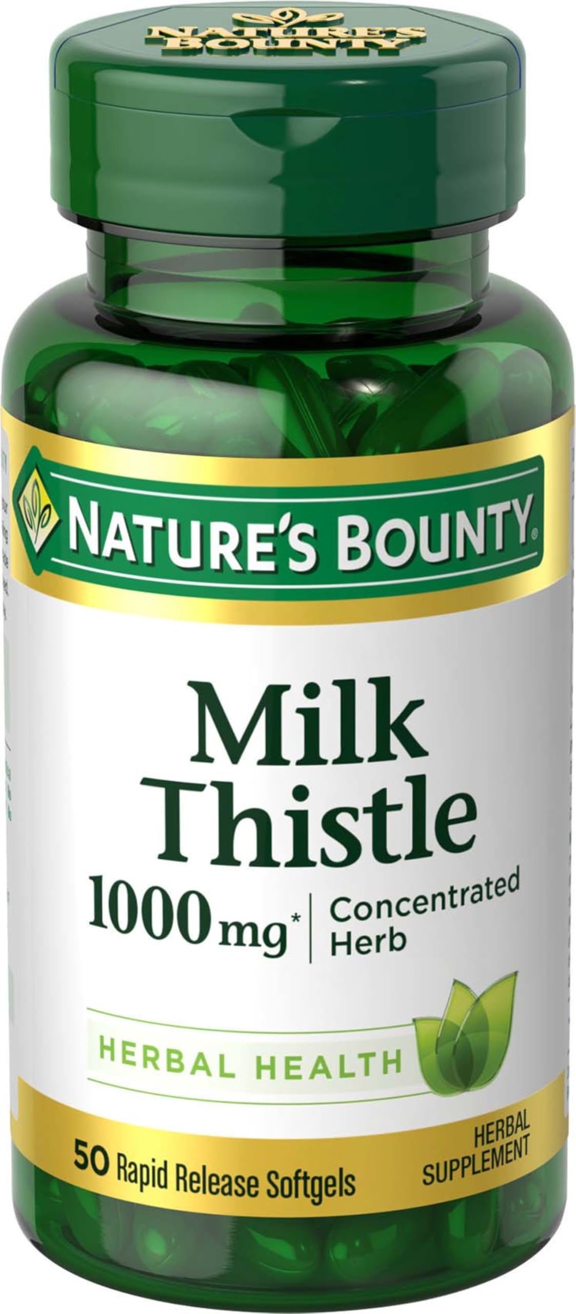 Chardon-Marie Nature's Bounty, capsules molles libération rapide pour le bien-être quotidien.