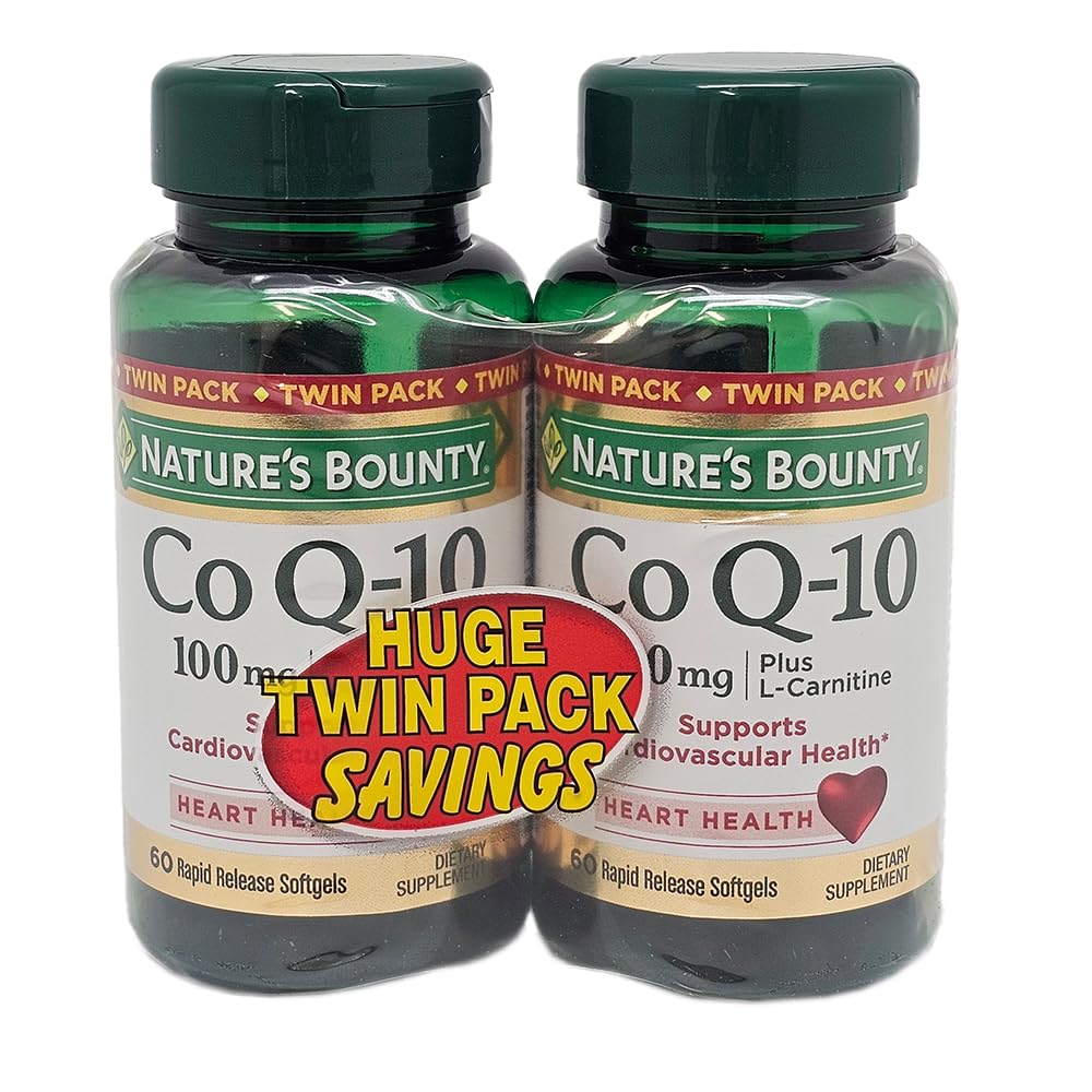 Nature's Bounty CoQ10 100 mg – première bouteille du pack double, routine bien-être.