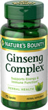 Nature's Bounty Ginseng Complex, gélules dans le flacon, soutien potentiel énergie