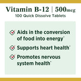 Nature's Bounty goût cerise naturel des micropastilles B-12