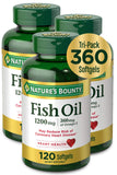 Nature's Bounty huile poisson: bouteille de gelules faciles a avaler et oméga-3