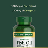 Nature's Bounty Huile Poisson – étiquette claire avec ingrédients purs et non-OGM