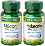 Mélatonine Nature’s Bounty 10 mg — ensemble de deux bouteilles, soutien potentiel au sommeil