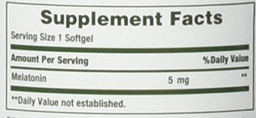 Nature's Bounty Mélatonine - gélules faciles à avaler pour relaxation du soir.